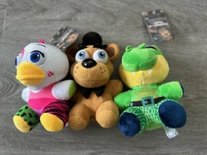 Five Nights at Freddy's Freddy Fazbear Chica And Montgomery Gator Plush - Picture 1 of 12
