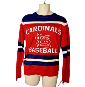 St Louis Cardinals Mens Sweater Size Small Glow in Dark Ugly Christmas Holiday - Picture 1 of 7
