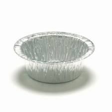 Piatti piccoli rotondi in lamina di alluminio 95/78 x 71 x 31 mm torta di maiale crostata da forno 2427PL
