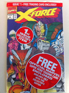 Marvel X-Force #1 (x2) 2pc Lot! Bagged with trading cards! 1st Issue 1991 NM