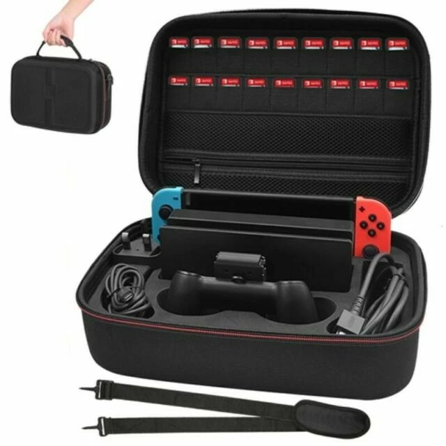 Portable Carrying Case for Nintendo Switch With Handle and Shoulder Strap