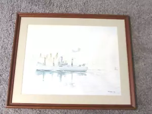 Arte marino náutico - acuarela de barco del artista E. Essler - Imagen 1 de 4