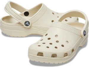 Crocs Classic Clog Unisex Slip On Women/Men Light Water Friendly BoneM9-W11 - Picture 1 of 6