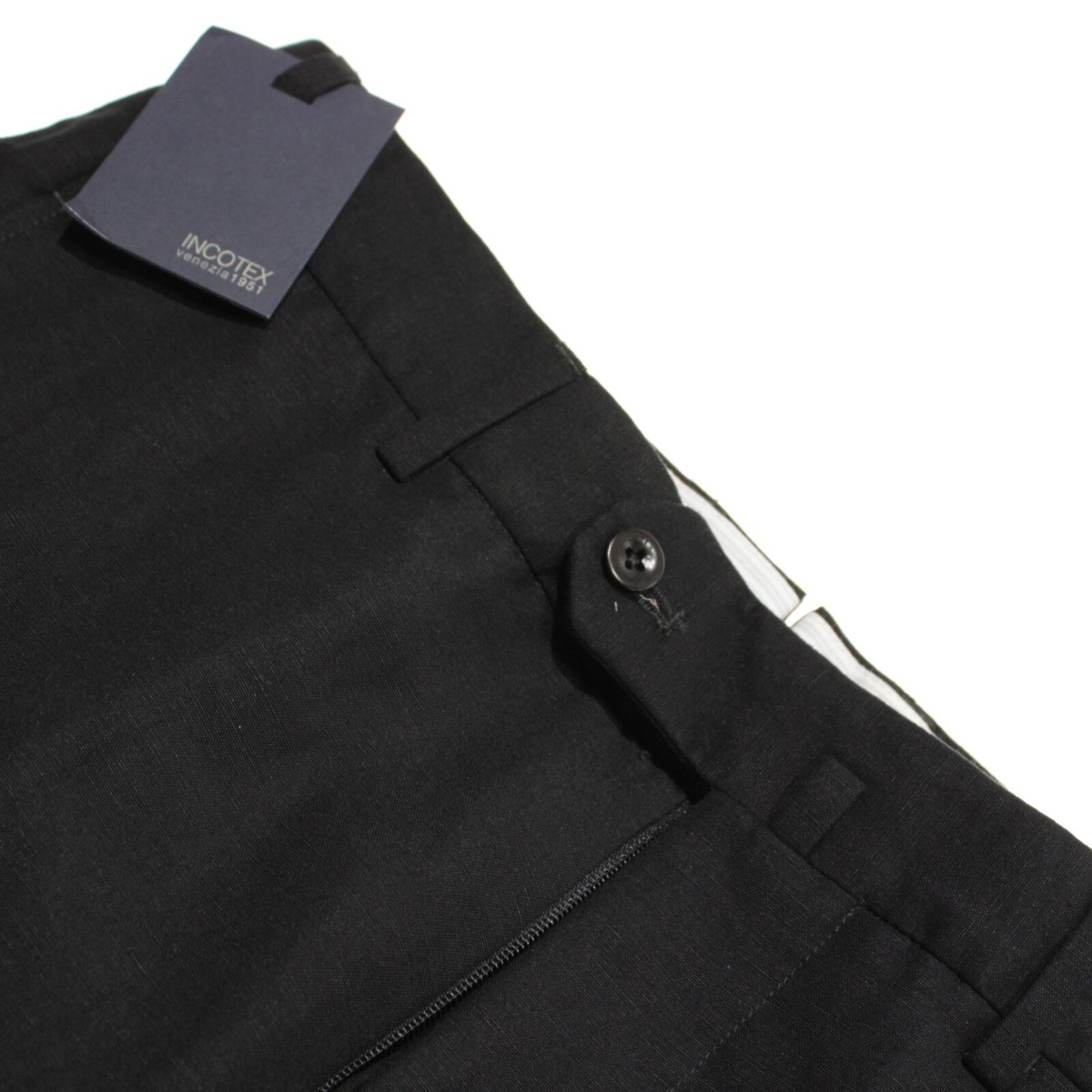 パンツ INCOTEX cotton linen slacks black Slacks by Incotex | Pauw Men