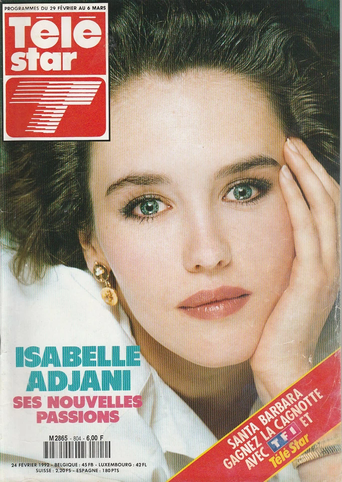 TV Star No 804 - 24 Fev. 1992 - Isabelle Adjani - Dire Straits - Sylvia Kristel - Image 1 of 1