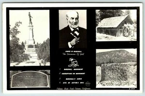  RPPC Sutter's Mill Gold James W. Marshell  Monument Calif. Post Card A12 - Picture 1 of 2