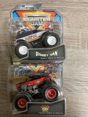 Spin Master 2023 Monster Jam AXE (Fire Truck) & Boogey Van Series 29/27 Lot of 2 - Image 1 of 3