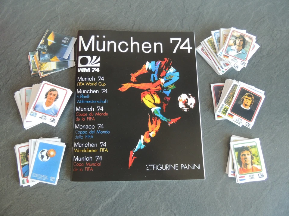 ALBUM CALCIATORI MUNCHEN 74  CON SET COMPLETO DI FIGURINE DA ATTACCARE-COPIA- - Immagine 1 di 4
