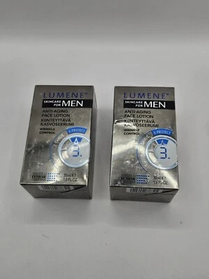 2x Lumine Skincare For Men Anti-Aging Face Lotion Wrinkle Control 1.0 Oz 30mL - Image 1 of 2