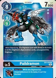 Paildramon - Rare - EX1-019 R Digimon TCG Card - Blue - Picture 1 of 1