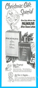 1951 Palmolive lozione dopobarba uomo STAMPA ANNUNCIO regalo natale cosmetici - Foto 1 di 3