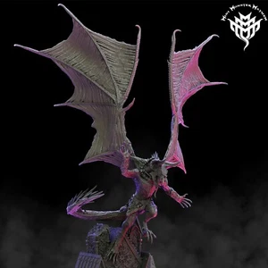 Vampire Dragon 1 of 2 By MMM + Archvillain Fantasy Miniature DnD - Picture 1 of 6