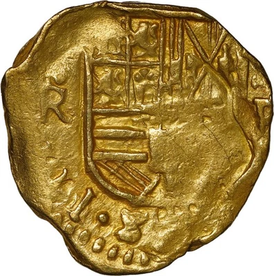 Bogotá Colombia Gold Cob 2 Escudos 1655 Assayer R PCGS MS62 Cal-1812 Rare - Image 1 of 4