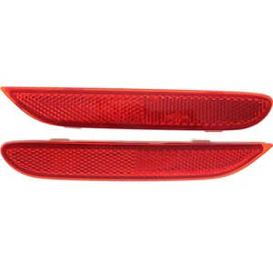 Set of 2 Bumper Face Bar Reflectors Light Lamp Rear Driver & Passenger Side Pair - Picture 1 of 12