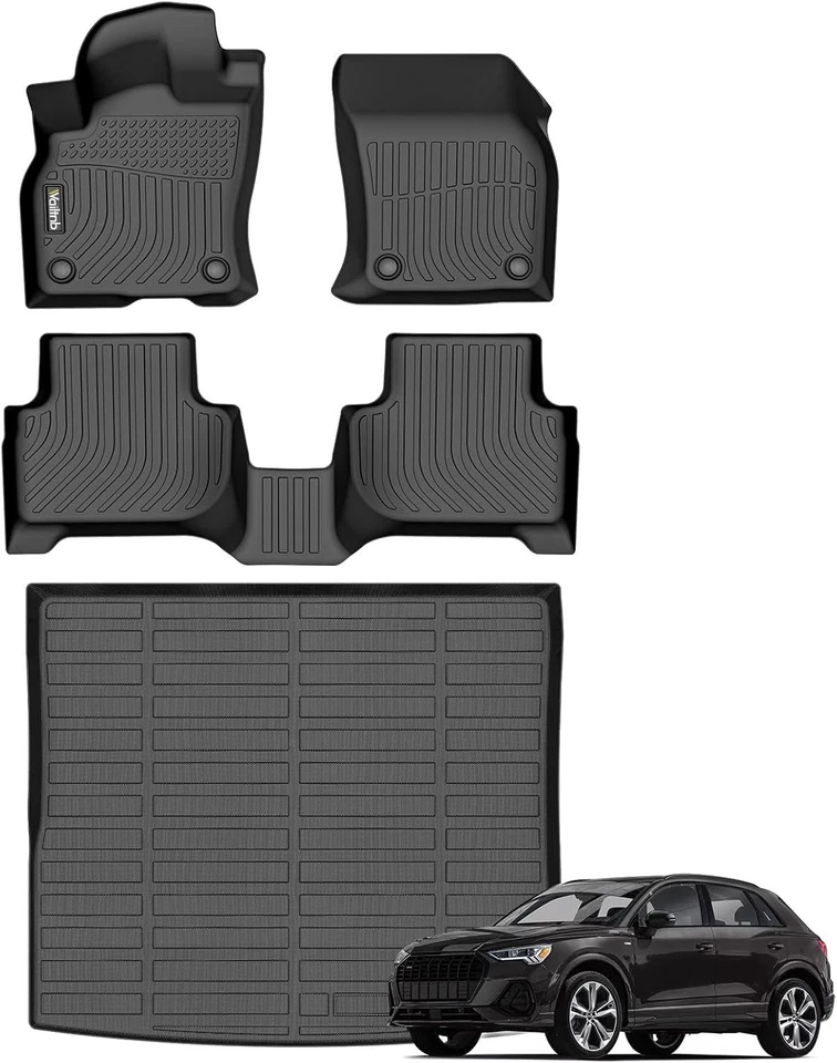 Juego de alfombrillas y revestimiento de carga para Audi Q3 2019-2024 TPE negro para todo tipo de clima Foto 1 de 1