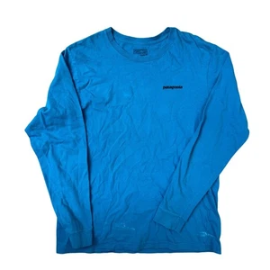 Camisa Manga Larga Patagonia P-6 Logo Espalda Algodón Orgánico Talla M Azul - Imagen 1 de 7