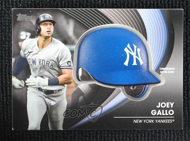 2022 Update Commemorative Batting Helmet Manufactured Relics Black Joey Gallo - Image 1 of 2