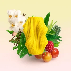 VOSK Handmade Candle - Veil Candle, Yellow Cherry, Brandy Cherry (Large) - Picture 1 of 7