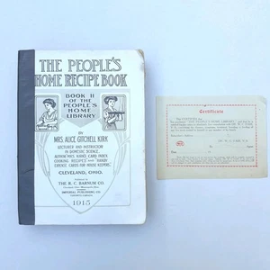 THE PEOPLE'S HOME LIBRARY Book II Recipe Book & Book III Stock Book IN 1 BOOK - Bild 1 von 15