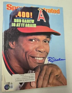 Rod Carew Signed Sports Illustrated Mag 6/13/83 HOF MLB Angels Beckett Auto  - Picture 1 of 4