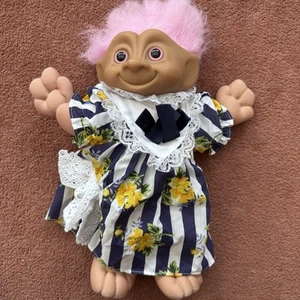 Vintage Russ Troll Doll Pink Hair 12" Version - Picture 1 of 3
