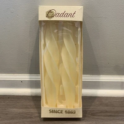 Par de velas de cera de abelha Dadant 12" PENA CLÁSSICA MARFIM NOVO - Imagem 1 de 4