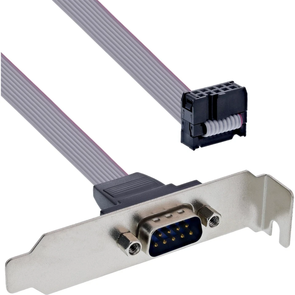 INLINE Slotblech Slotblende Low Profile seriell Sub-D Stecker 9-pin RS232 COMBracket