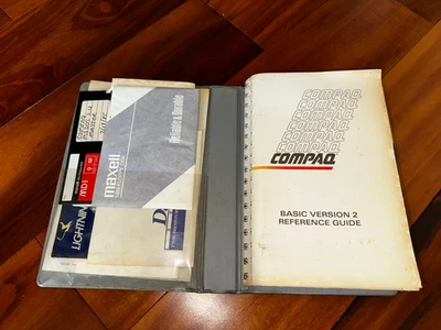 Vintage COMPAQ BASIC Version 2 Manuals + 5.25" Floppy Disks MS-DOS 2.12 - Image 1 of 4