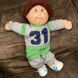 Cabbage Patch Fuzzy Hair Boy Vintage CPK 31 Sweatsuit - Picture 1 of 15