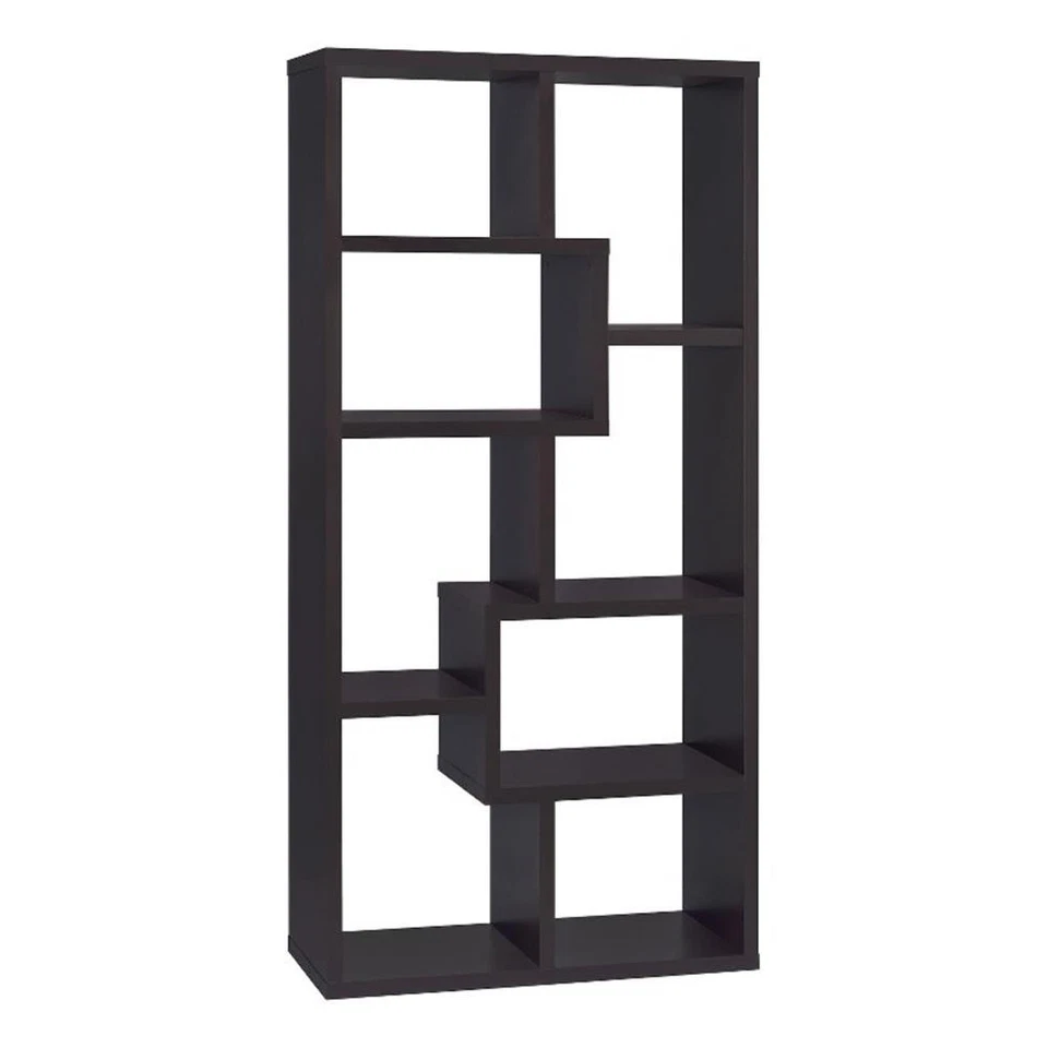 Librería de madera Coaster Theo Transitional de 10 estantes Cappuccino Foto 1 de 4