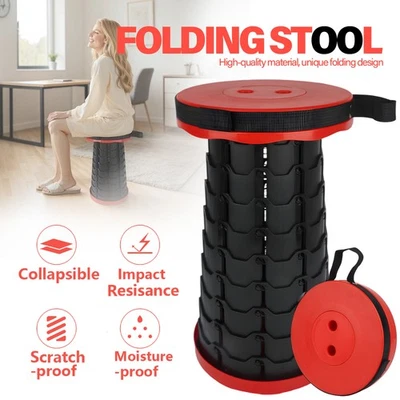 Klapphocker Campinghocker Kleiner Faltbarer Klappstuhl Hocker für Heimzug Freien - Bild 1 von 4