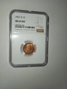 1951 D NGC MS65 RD LINCOLN WHEAT CENT - Bild 1 von 2