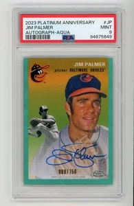 2023 Platinum Anniversary Jim Palmer Aqua Ref AUTO #089/150 PSA 9 MINT (KE) - Picture 1 of 1