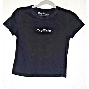Cry Baby Women Crop Top Small Black Short Sleeve Baby Tee T Shirt Depp 90s Movie - Picture 1 of 7