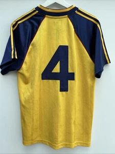 Arsenal 1989 Retro Away Football Shirt Champions #4 Thomas Yellow Mens Medium M - Picture 1 of 10