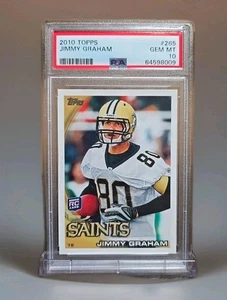 2010 Topps Jimmy Graham RC #265 PSA 10 GEM MINT Saints Rookie Card HOF Potential - Picture 1 of 2