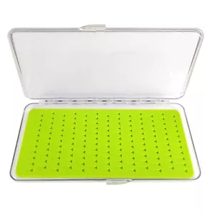 Flybox mit Silikoneinsatz schmal klar Smart Pocket Hook Tackle Box Fliegenfischen - Bild 1 von 2