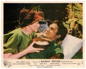 Robin Hood and his Merrie Men Original Lobby Card Disney Richard Todd Joan Rice 