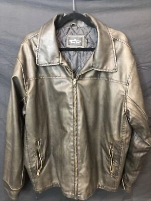 Brave Soul Imitation Leather Jacket Coat Men's XL - Image 1 of 4