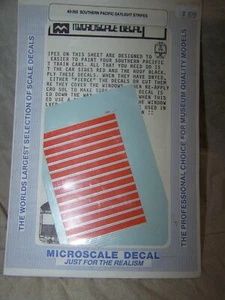 Microscale Aufkleber #60-262 Spur N Southern Pacific Tageslichtstreifen (1 Set) - Bild 1 von 6