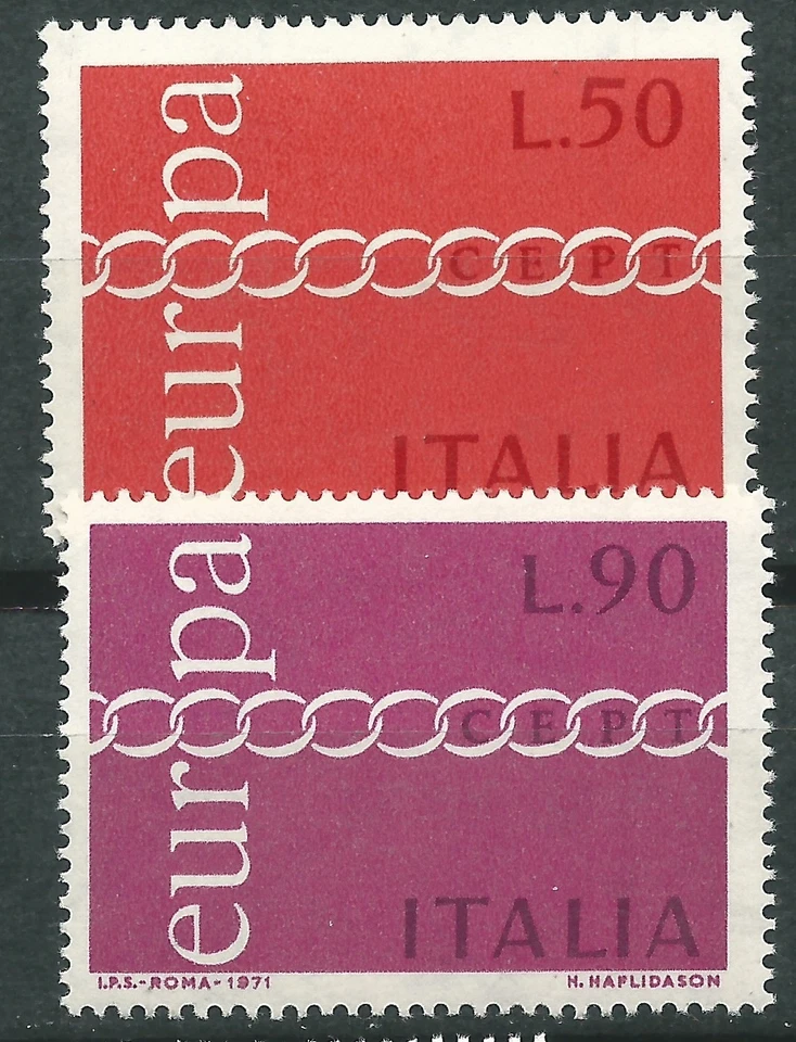 ITALIA EUROPA cept 1971 Sin Fijasellos MNH  - Imagen 1 de 1