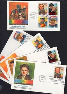 1990 Classic Films Sc 2445-2448 2448a FDCs Fleetwood cachets set of 5 - Picture 1 of 3