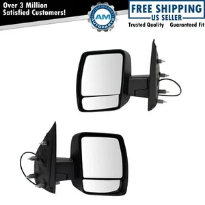 Mirror Pair Power Black Textured Driver & Passenger Sides for NV 1500 2500 - Picture 1 of 3