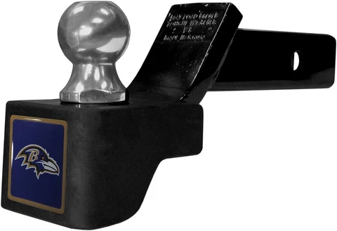 NFL Baltimore Ravens Trailer Hitch Ball Receiver Cover Shin Leg Guard Rubber Cover