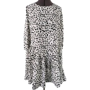 Hayden Los Angeles Black & White 3/4 Sleeve Asymmetrical Lined Womens Size M - Picture 1 of 9
