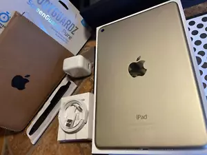 Apple iPad mini 4 (128gb) WiFi (90% Battery} Retina LCD Damaged {SALVAGE/ PvRTs} - Picture 1 of 12