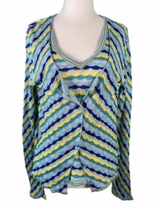Missoni two piece top+sweater stripe set - Picture 1 of 7