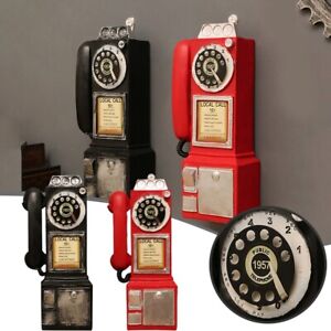 Wall-Mounted Telephone Model Booth Telephone Figurine  Photography Props