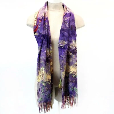 The Magic Scarf Company Púrpura Vista al Mar Estampado Cálido Suave Bufanda Otoño Invierno Foto 1 de 4