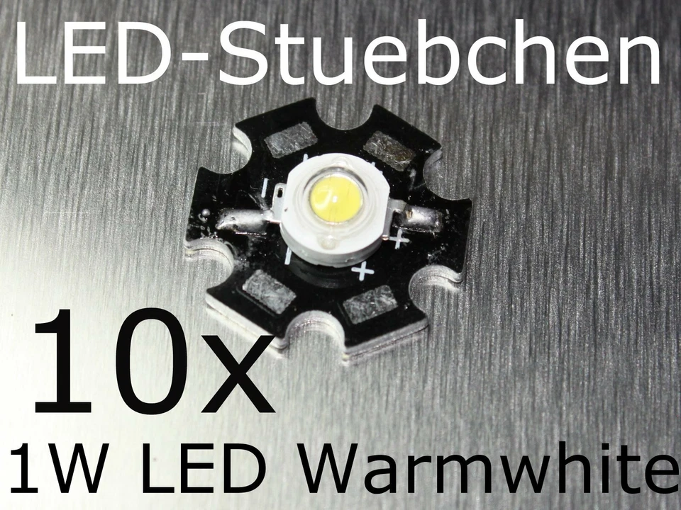 10x 1W High-Power LED Warmweiss 350mA